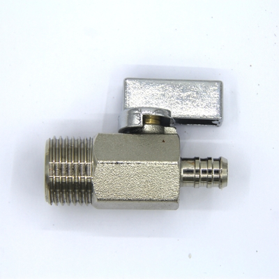 ミニ 小型 亜鉛合金 1/2 青銅 ボールバルブ ポリスト 電気塗装 水管 合体アクセサリー